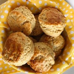 A picture of Amasi scones with orange zest.