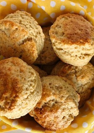 A picture of Amasi scones with orange zest.