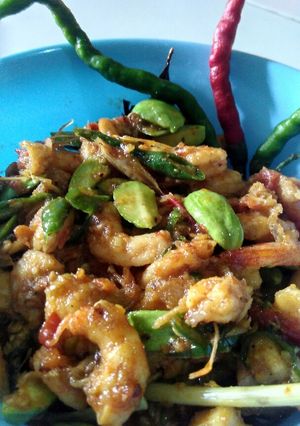 Foto resep Udang pete cabe ijo
