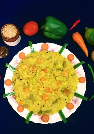 A picture of Dalia / Broken Wheat Khichdi.