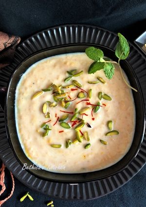 A picture of Foxtail Millet Custard Pudding.