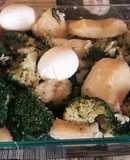 (vegetarian) 🌸 Brócoli con patatas y huevos y refrito de ajo