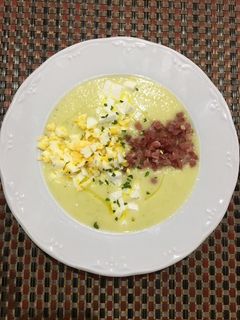 Una foto de Crema calabacín y puerro