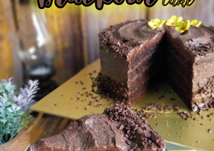 Cara Gampang Membuat Chocolate blackout cake, Enak