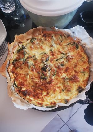 Une photo de Tarte courgette feta