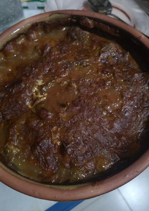 صورة لوصفة طاجن بامية باللحم المفروم 🍲