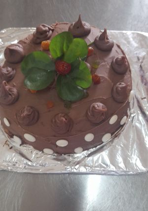 Una foto de Torta panqueque chocolate naranja