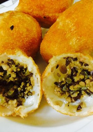 Hình của món Bánh rán nhân thịt.