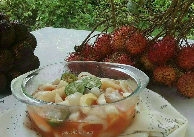 Langkah Mudah Masakan Resep Asinan Rambutan & Salak