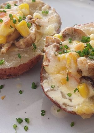 Una foto de Papas Rellenas al Horno súper fácil