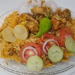 Chicken tikka biryani A picture of Chicken tikka biryani.