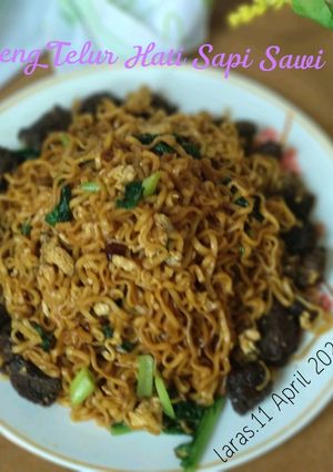 Foto resep Mie Goreng Telur Hati Sapi Sawi