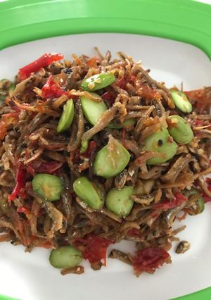 Foto resep Teri goreng pete