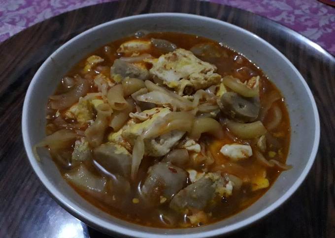 Resep Sup makaroni pedas bumbu seblak yang Sempurna