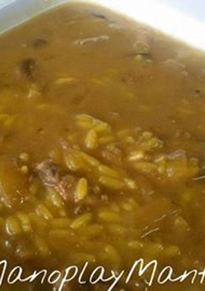 Una foto de Arroz caldoso de higaditos y champiñones en GME, GMF y tradicional