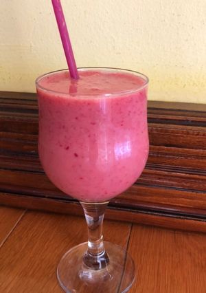 O poză a rețetei Milkshake de zmeură!.