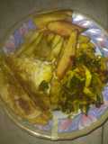 Potato with vegetable sauce (Dankalin hausa da sauce)