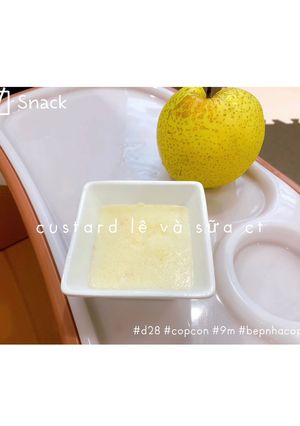 Hình của món Custard lê 🍐 và sữa ct.