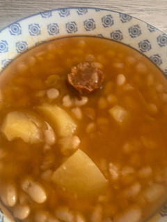 Una foto de Habichuelas con chorizo en olla express