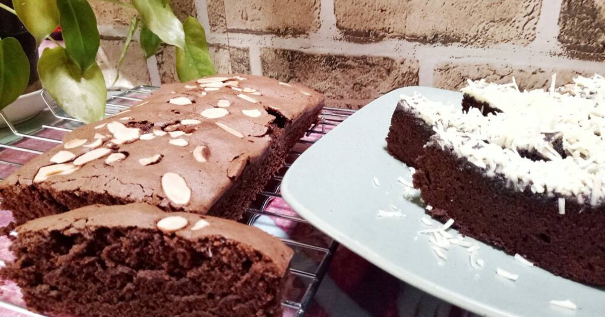 Resep Brownies 2 telur bisa kukus atau panggang. Tips agar tak amis