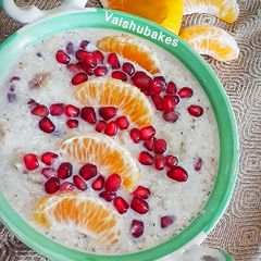 A picture of Sago and Orange Kheer.
