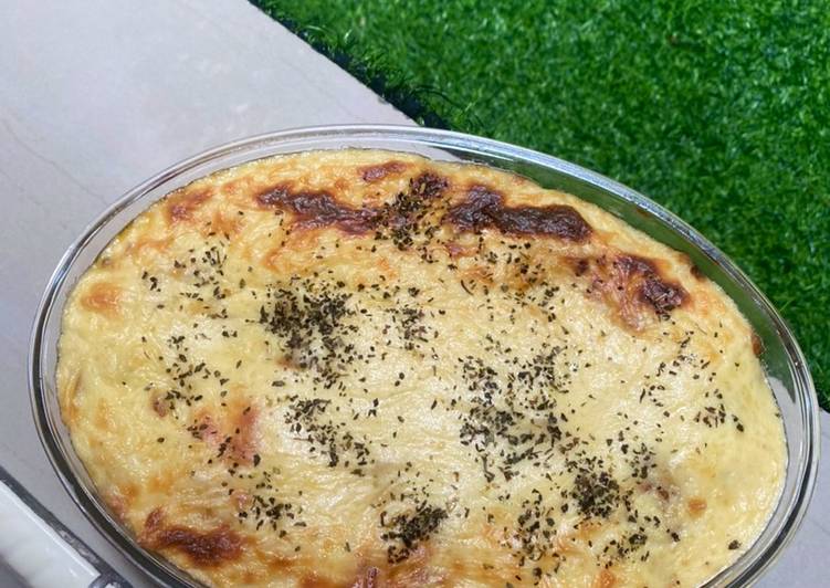 Langkah Mudah untuk Menyiapkan Spaghetti Brulee, Lezat