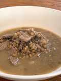 Lentejas con ternera (plato de aprovechamiento)