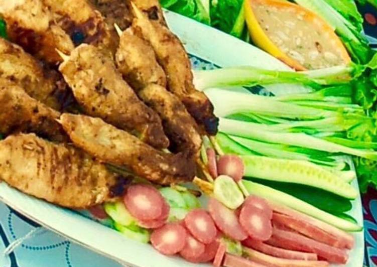 Recipe of Perfect Malaysian chicken satay with peanut Sauce