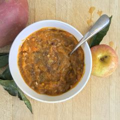 A picture of Butternut Squash and Sweet Potato Soup.