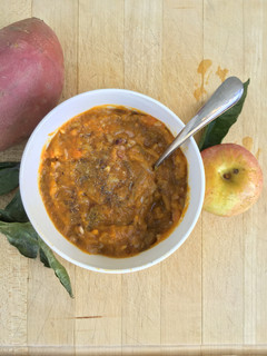 A picture of Butternut Squash and Sweet Potato Soup.