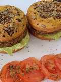 Hamburguesas de lentejas en pan de garbanzos