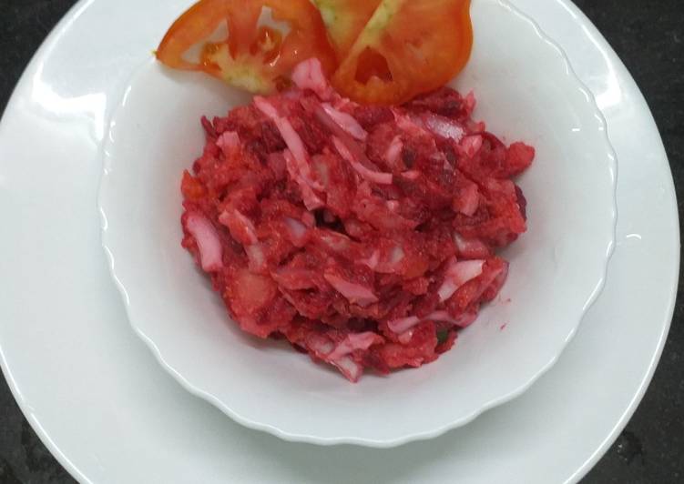 Recipe of Homemade Egg Beetroot Salad