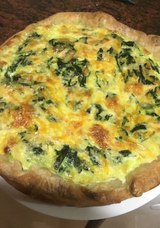 Una foto de Quiche de espinacas sin gluten