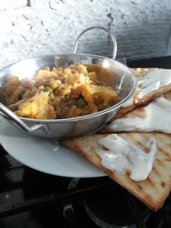A picture of Cauliflower and potato curry.