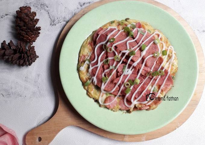 Resep Pizza sayuran ala okonomiyaki Anti Gagal