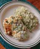Chayote rallado gratinado