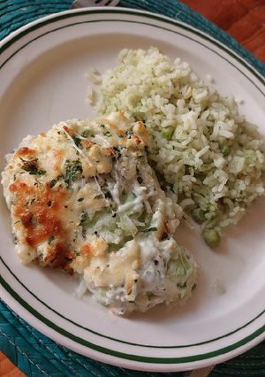 Una foto de Chayote rallado gratinado