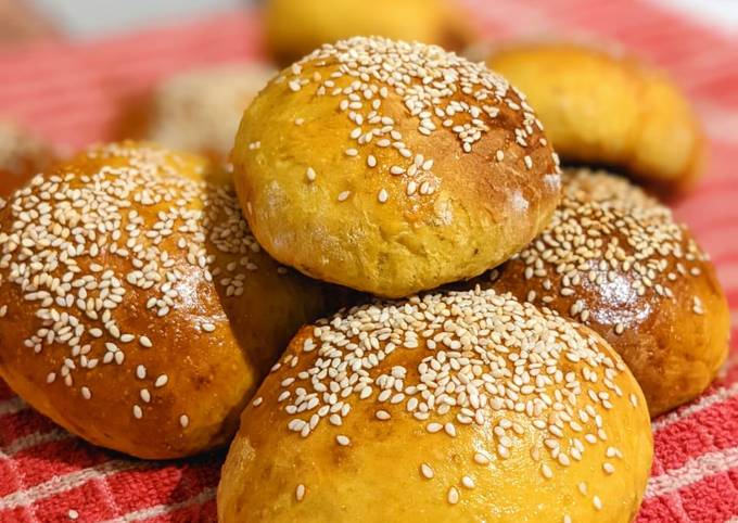 Pan de hamburguesa con calabaza ? Receta de Yesica Magnone- Cookpad