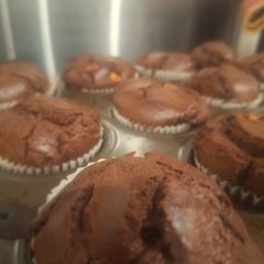 A picture of Nutella-Stuffed Chocolate Muffins.
