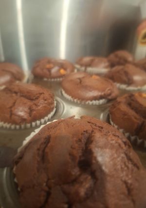 A picture of Nutella-Stuffed Chocolate Muffins.