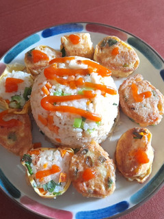 Foto resep Egg roll nasi + nasi telur ala korea