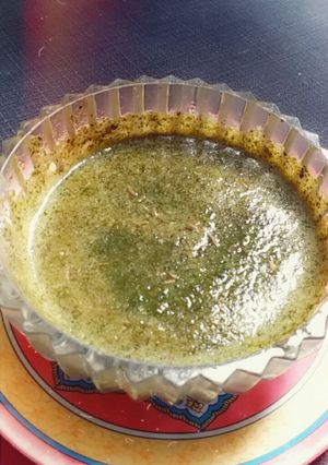 A picture of Green chatni💚.