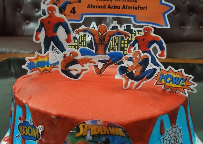0 Cara Buat Kue Ulang Tahun Spiderman yang Mudah - cookandrecipe.com