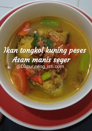 Foto resep Ikan tongkol kuning pedes asam manis seger