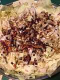 Salade castelfranco aux noix, carotte violette et persil