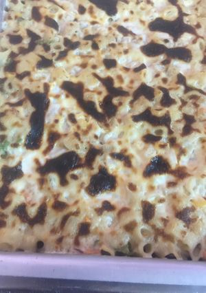 صورة لوصفة معكرونه لذيذة بالقشطه والجبنه😋😋