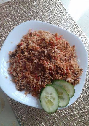 A picture of Qeema beryani.