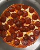 Hot Honey Pepperoni Cauli-Pizza (Low Effort)