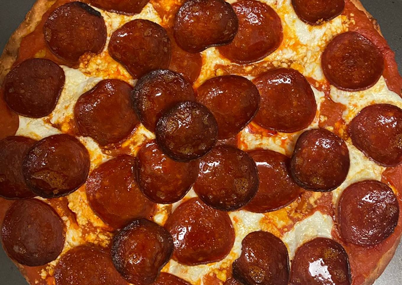 Hot Honey Pepperoni Cauli-Pizza (Low Effort)