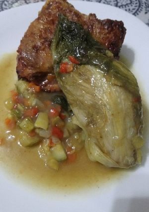 Una foto de Cogollo de lechuga al horno